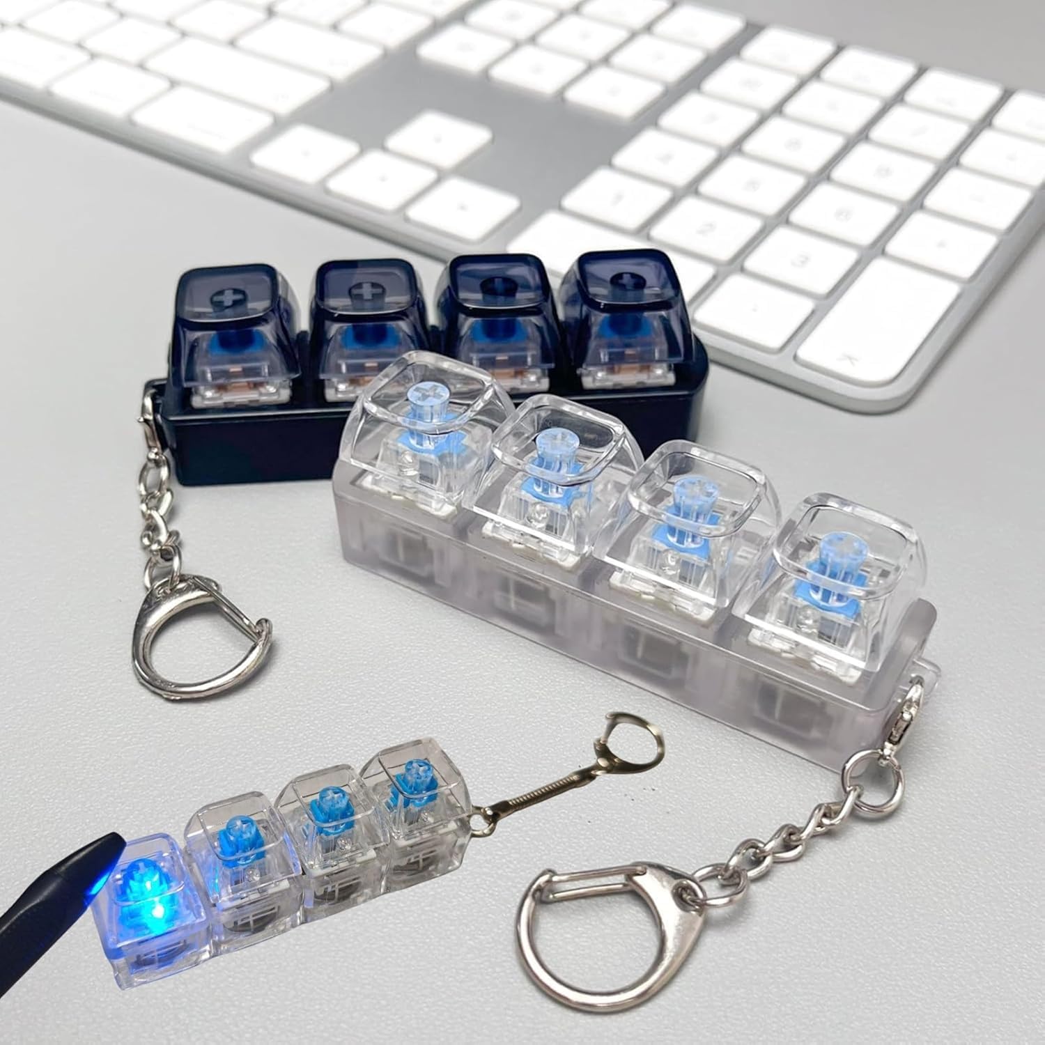 LED  Keyboard Switch Fidget Keychain
